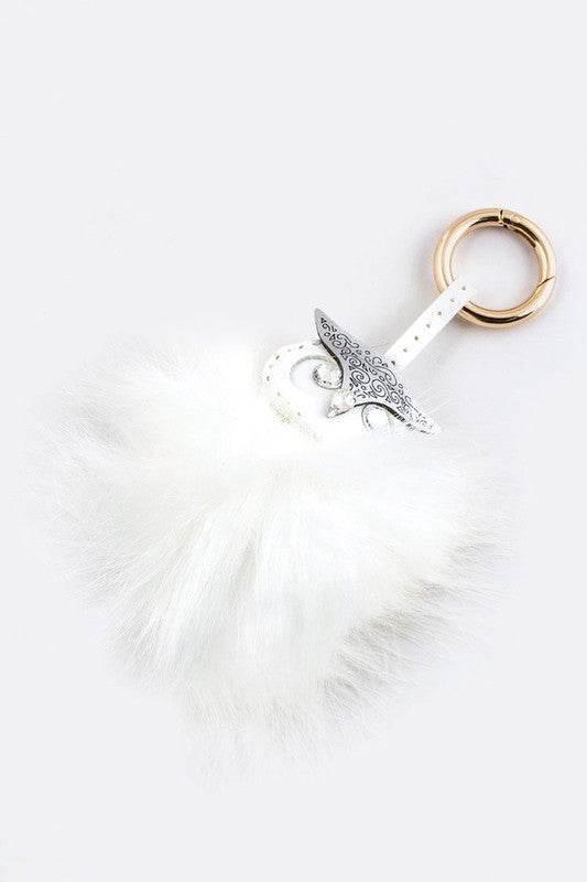 Leather Owl Fur Pom Key Charm - Shop Style & More | Fresh Looks, Everyday Deals & Free Shipping