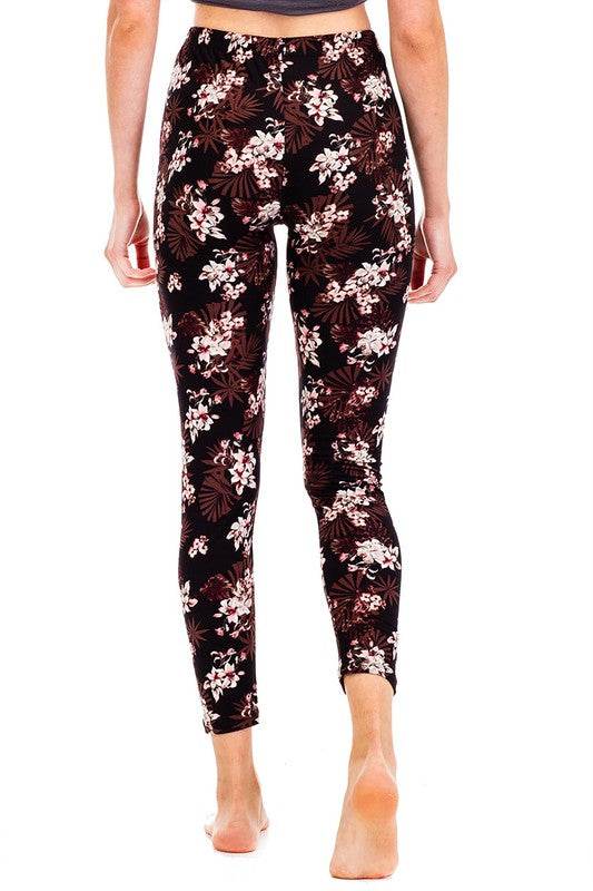 Peach Skin Floral Print Crop Leggings - Shop Style & More | Fresh Looks, Everyday Deals & Free Shipping