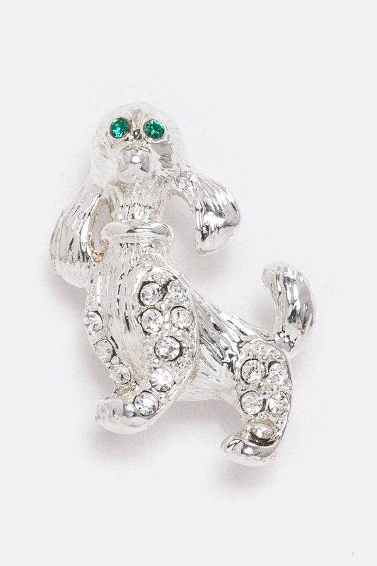 Crystal Poodle Lapel Pin - Shop Style & More | Fresh Looks, Everyday Deals & Free Shipping