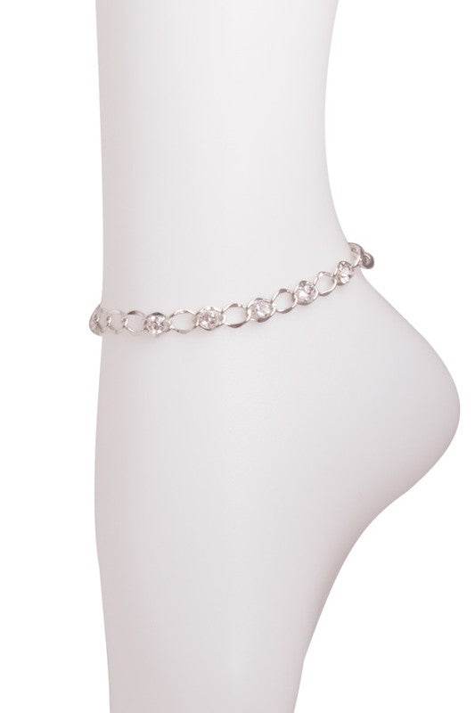 RHINESTONE CHAIN ANKLET - Shop Style & More | Fresh Looks, Everyday Deals & Free Shipping
