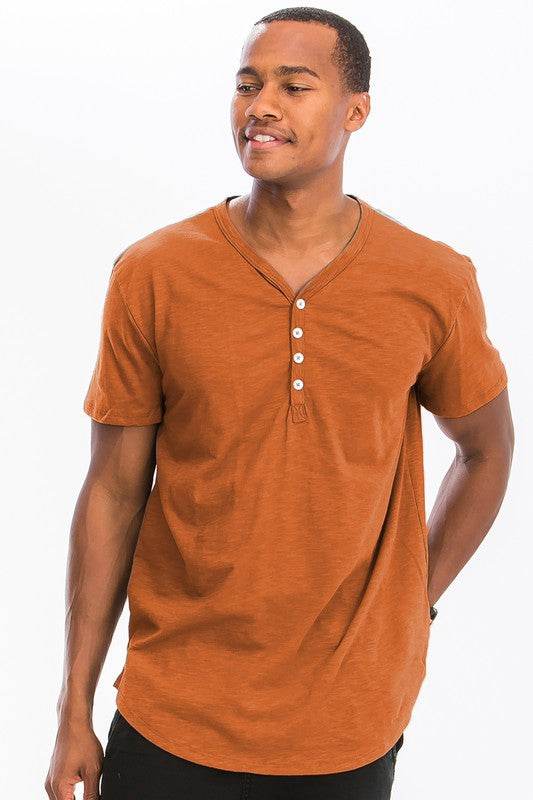 SHORT SLEEVE 4 BUTTON HENLEY SHIRT - Shop Style & More | Fresh Looks, Everyday Deals & Free Shipping