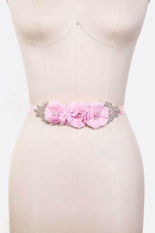 Chiffon Flower Embellished Sash Belt - Shop Style & More | Fresh Looks, Everyday Deals & Free Shipping