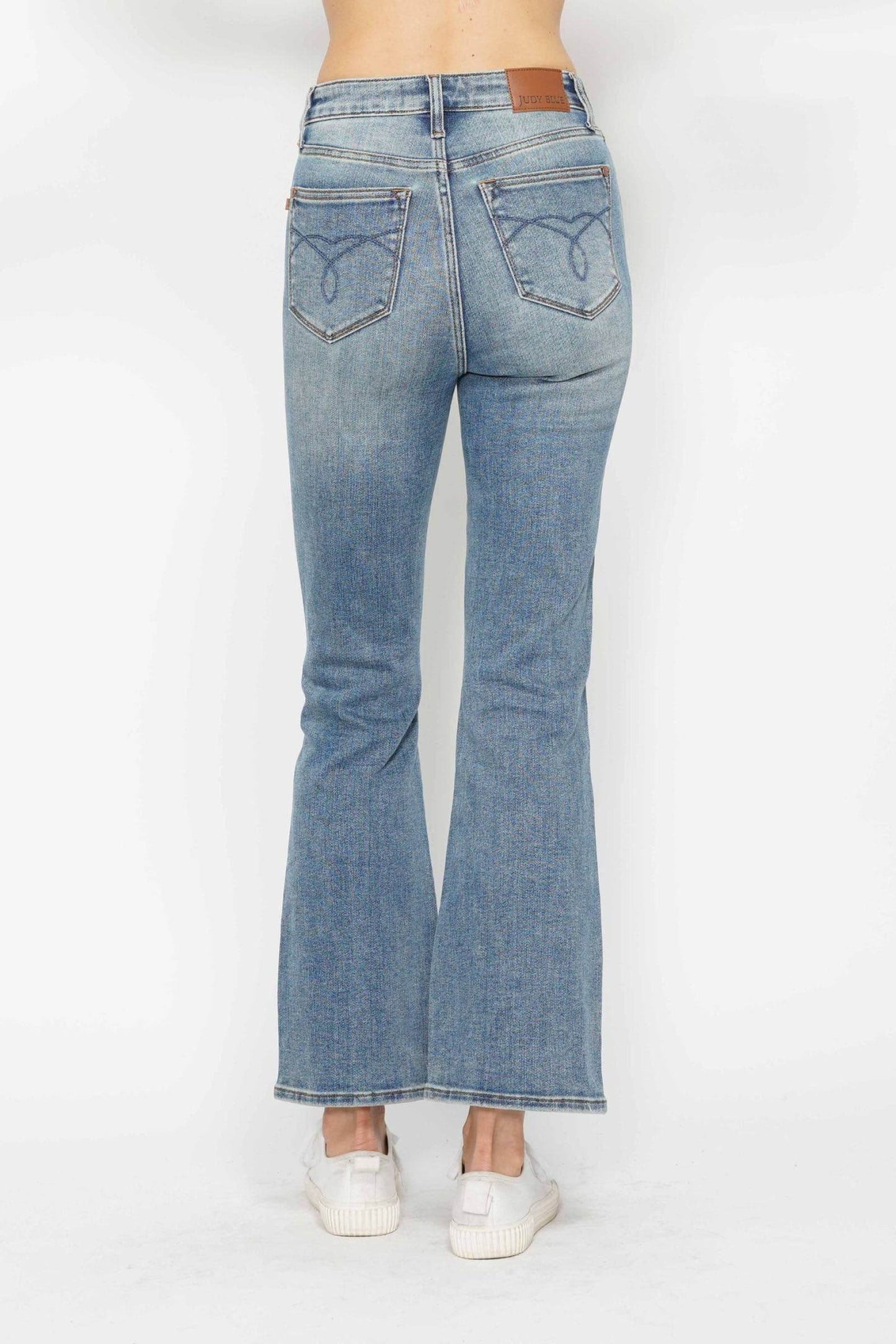 Judy Blue Full Size Tummy Control Back Embroidered Pocketed Bootcut Jeans Plus Size - Shop Style & More | Fresh Looks, Everyday Deals & Free Shipping