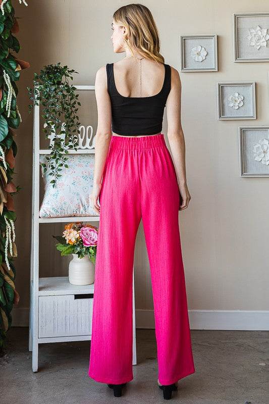 Heimish Full Size Front Tie Pants with Paperbag Waistband Plus Size - Shop Style & More | Fresh Looks, Everyday Deals & Free Shipping