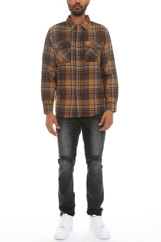 Regular Fit Checker Plaid Flannel Long Sleeve - Shop Style & More | Fresh Looks, Everyday Deals & Free Shipping