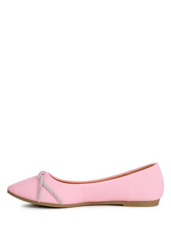 Playasu Rhinestone Faux Leather Ballerinas - Shop Style & More | Fresh Looks, Everyday Deals & Free Shipping