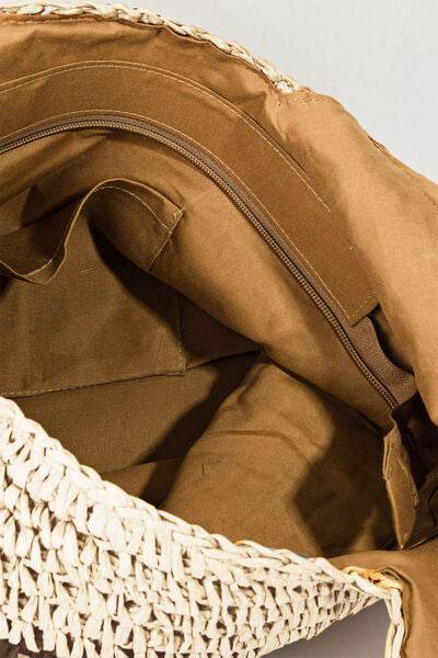 Fame Striped Straw Braided Tote Bag - Shop Style & More | Fresh Looks, Everyday Deals & Free Shipping