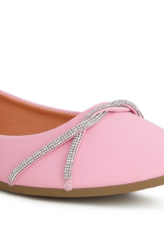Playasu Rhinestone Faux Leather Ballerinas - Shop Style & More | Fresh Looks, Everyday Deals & Free Shipping