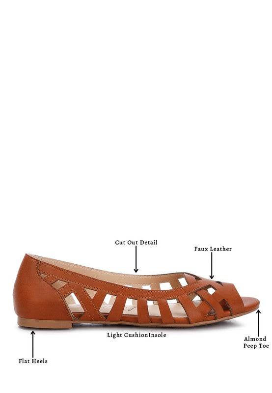 Moira Woven Peep Toe Flats - Shop Style & More | Fresh Looks, Everyday Deals & Free Shipping