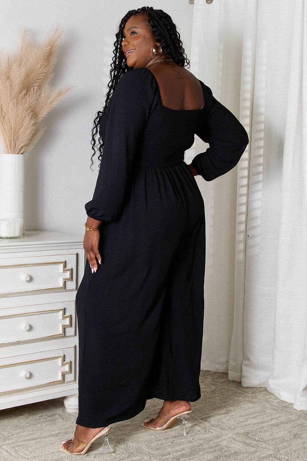 Double Take Square Neck Jumpsuit with Pockets - Shop Style & More | Fresh Looks, Everyday Deals & Free Shipping