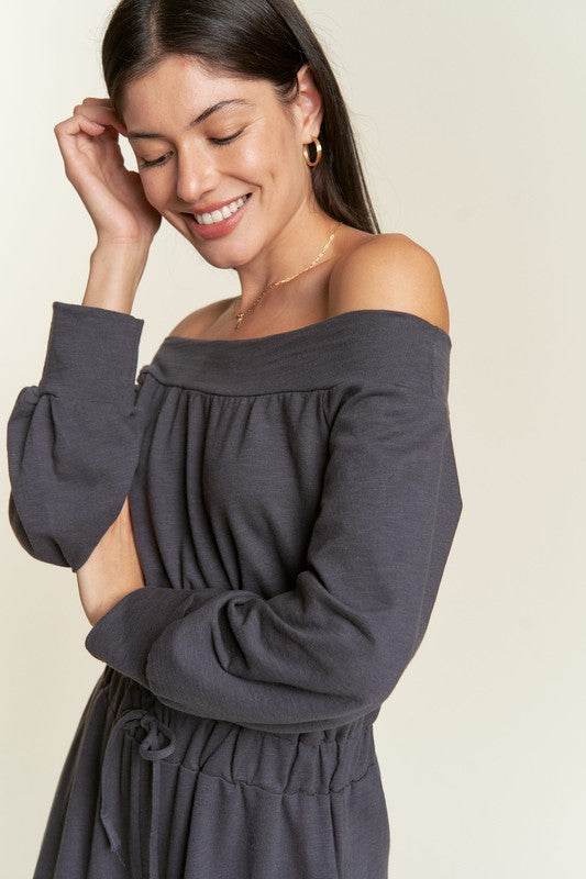 ONE SHOULDER TERRY JUMPSUIT - Shop Style & More | Fresh Looks, Everyday Deals & Free Shipping