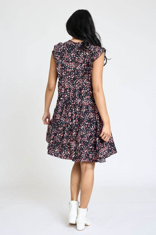 Leopard Flutter Sleeve V Neck Dress - Shop Style & More | Fresh Looks, Everyday Deals & Free Shipping