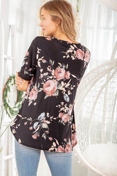Heimish Full Size Crisscross Neck Floral Babydoll Top Plus Size - Shop Style & More | Fresh Looks, Everyday Deals & Free Shipping