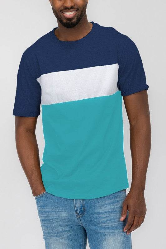 COLOR BLOCK SHORT SLEEVE TSHIRT - Shop Style & More | Fresh Looks, Everyday Deals & Free Shipping