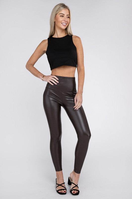High Rise Faux Leather Leggings - Shop Style & More | Fresh Looks, Everyday Deals & Free Shipping