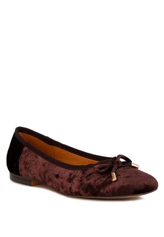 Buckrose Velvet Bow Ballerinas - Shop Style & More | Fresh Looks, Everyday Deals & Free Shipping