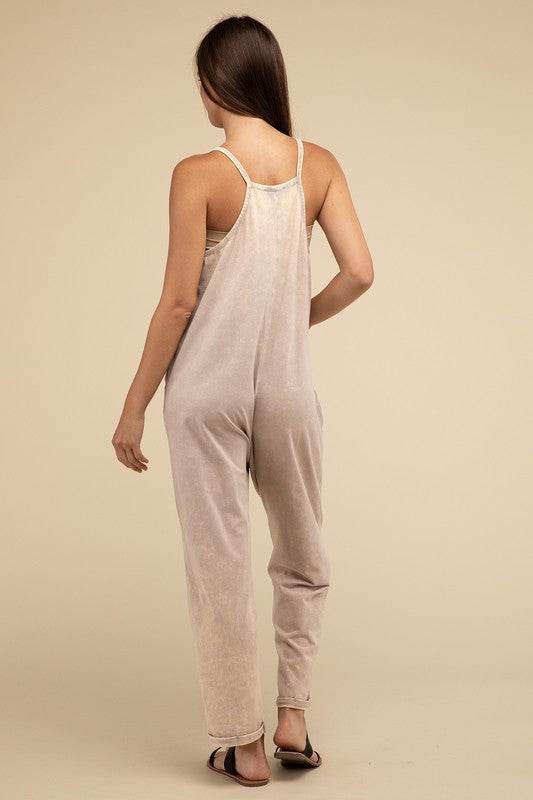 Washed Spaghetti Straps Overalls with Pockets - Shop Style & More | Fresh Looks, Everyday Deals & Free Shipping