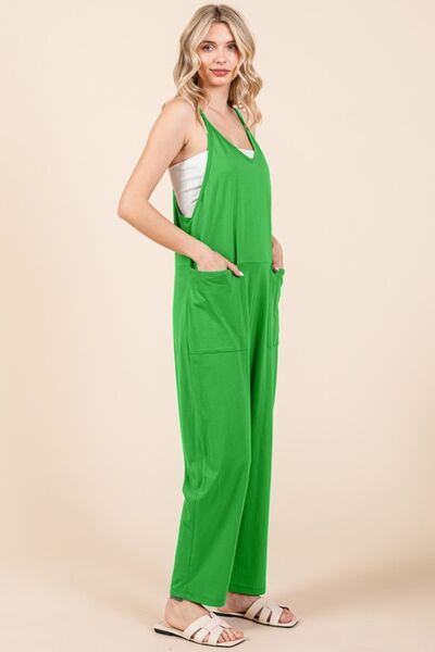 Culture Code Full Size Sleeveless Jumpsuit with Pockets Jumpsuits