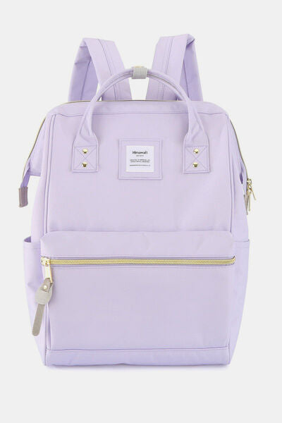 Himawari Waterproof Canvas Backpack Bag with Side Pockets Lavender One Size Bags