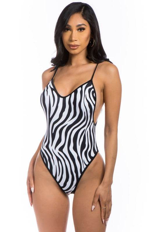 ONE-PIECE ZEBRA PRINT BATHING SUIT - Shop Style & More | Fresh Looks, Everyday Deals & Free Shipping