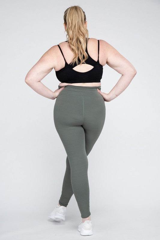 Plus Size V Waist Full Length Leggings - Shop Style & More | Fresh Looks, Everyday Deals & Free Shipping