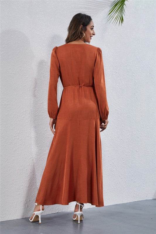 Women's V Neck Long Sleeve Maxi Dress - Shop Style & More | Fresh Looks, Everyday Deals & Free Shipping