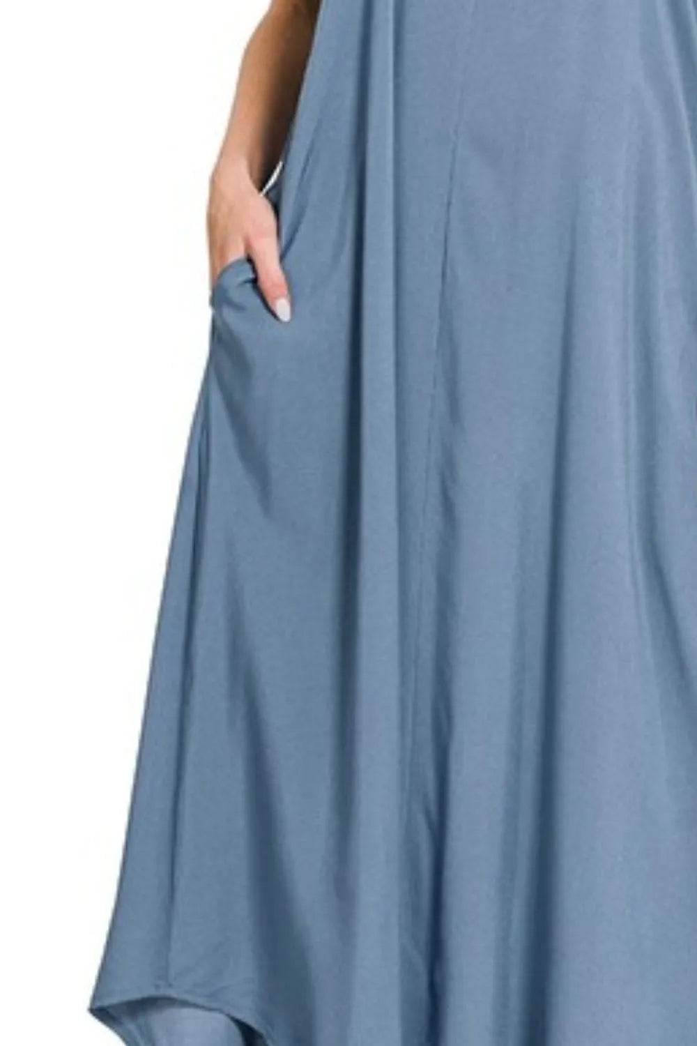 Zenana Woven Arc Hem Cami Dress With Flowy Pockets - Shop Style & More | Fresh Looks, Everyday Deals & Free Shipping