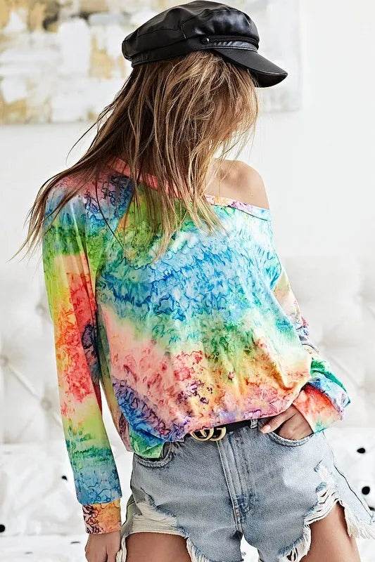 BiBi Tie Dye Soft Knit Jersey T-Shirt - Shop Style & More | Fresh Looks, Everyday Deals & Free Shipping