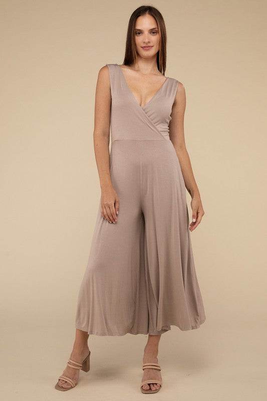 Surplice Neckline Sleeveless Jumpsuit - Shop Style & More | Fresh Looks, Everyday Deals & Free Shipping