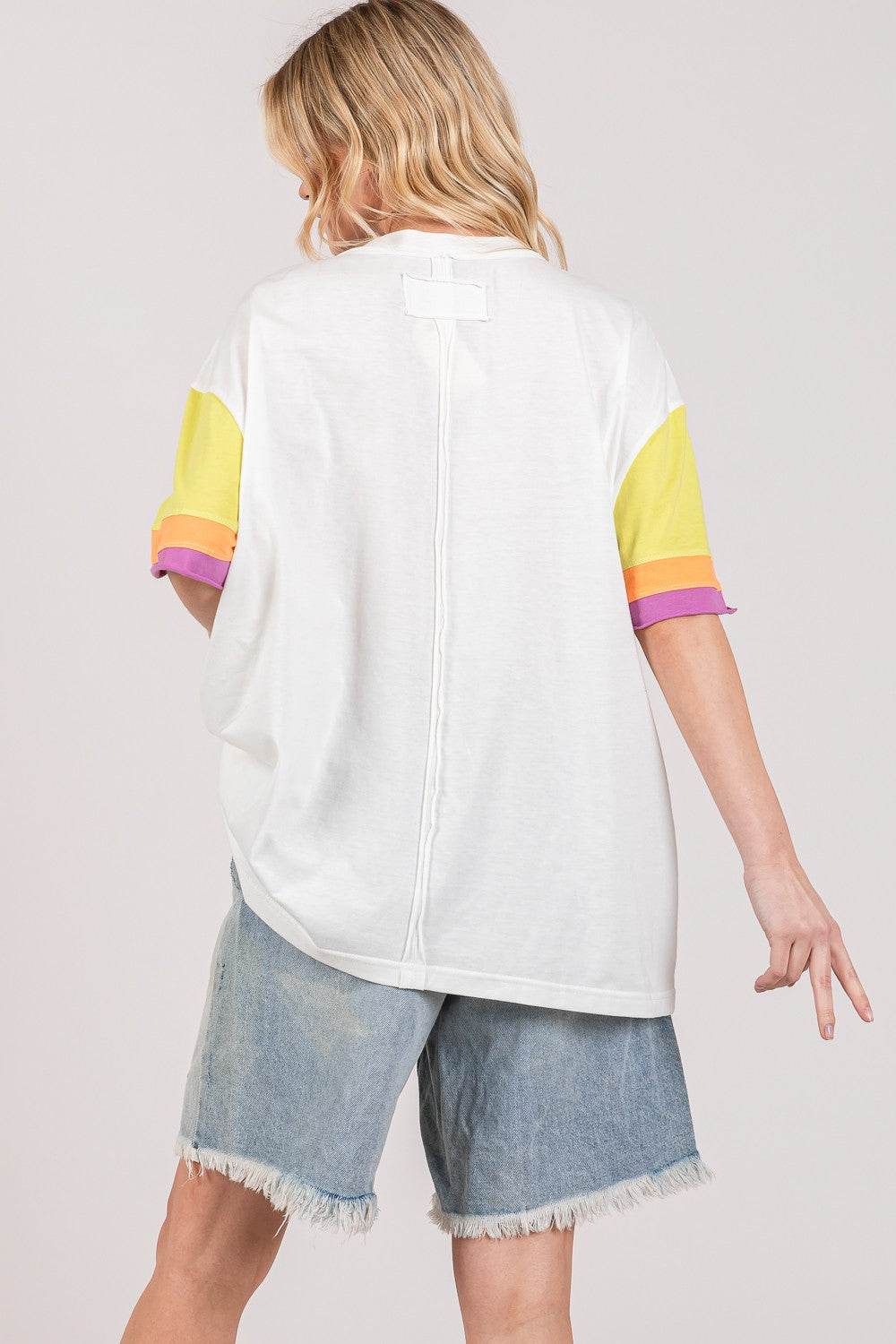 SAGE + FIG Color Block Peace Applique T-Shirt - Shop Style & More | Fresh Looks, Everyday Deals & Free Shipping