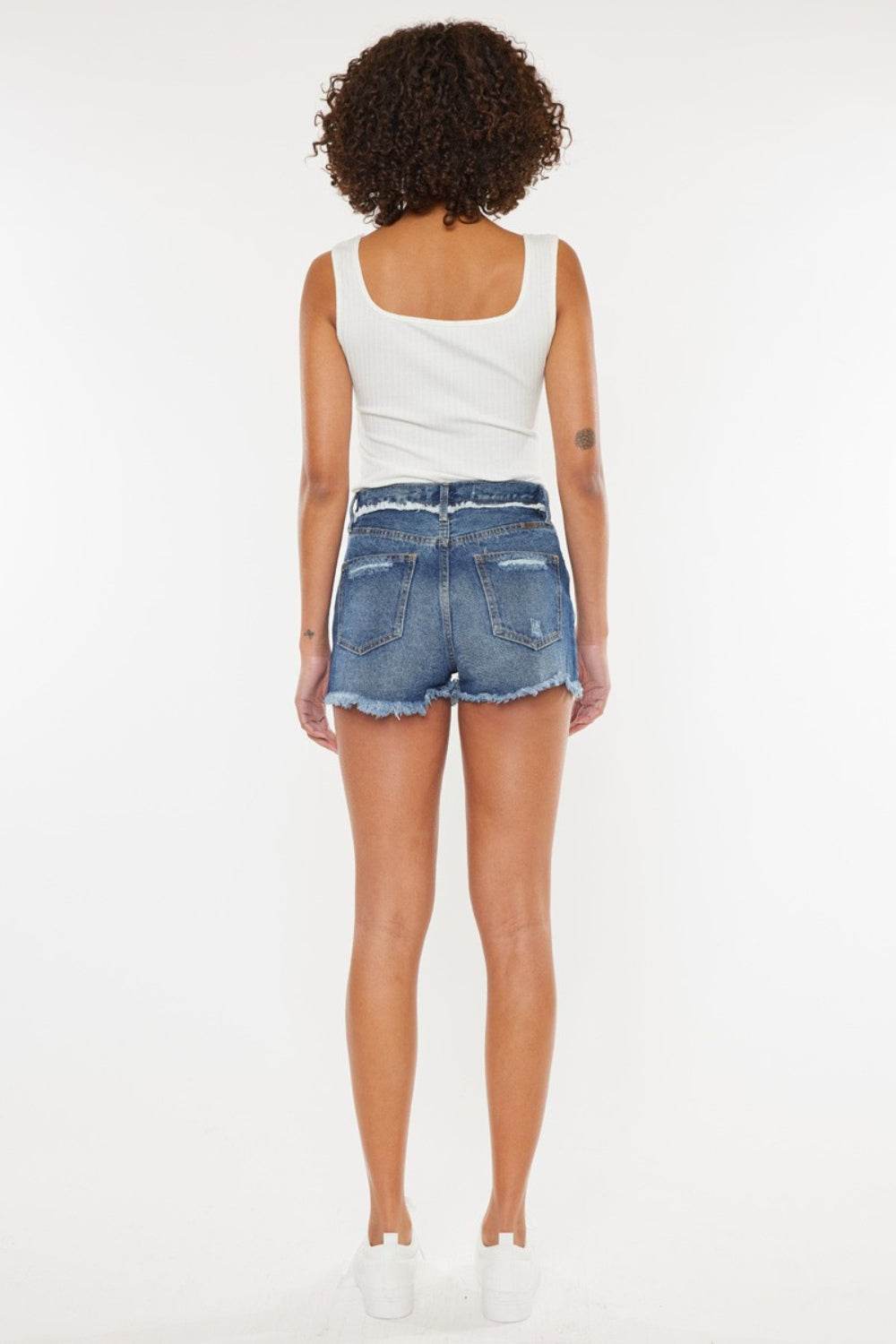 Kancan Distressed Button Fly Denim Shorts - Shop Style & More | Fresh Looks, Everyday Deals & Free Shipping