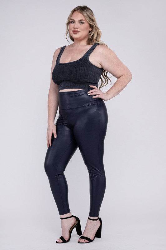 Plus High Rise Faux Leather Leggings - Shop Style & More | Fresh Looks, Everyday Deals & Free Shipping