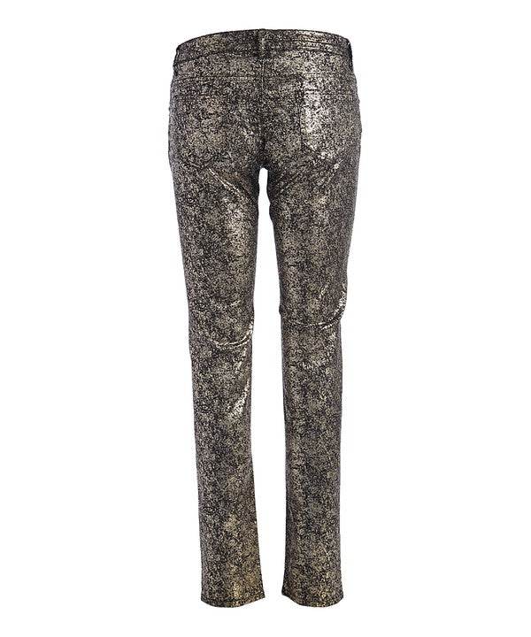 Low Rise Metallic Print Skinny jeans Pants - Shop Style & More | Fresh Looks, Everyday Deals & Free Shipping
