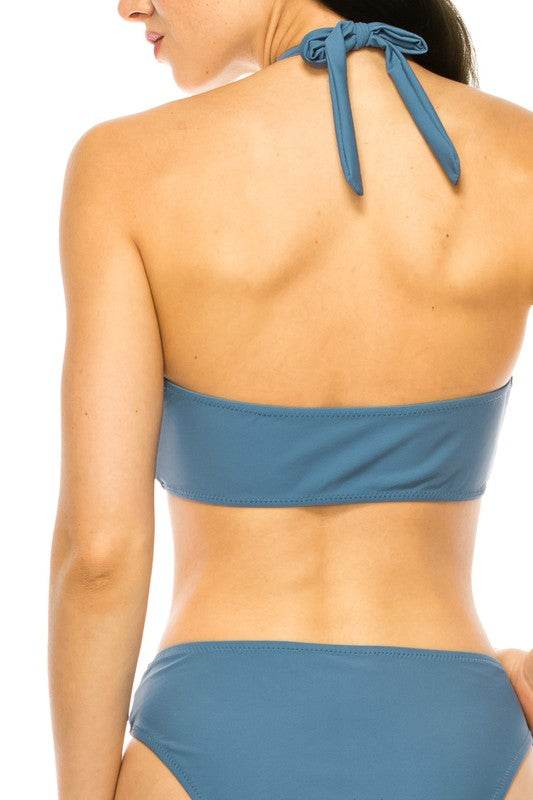 TWO PIECE CRISS CROSS NECKLINE BOW TIED BIKINI - Shop Style & More | Fresh Looks, Everyday Deals & Free Shipping