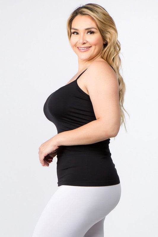 Seamless Long Spaghetti Strap Long Camisole Top - Shop Style & More | Fresh Looks, Everyday Deals & Free Shipping
