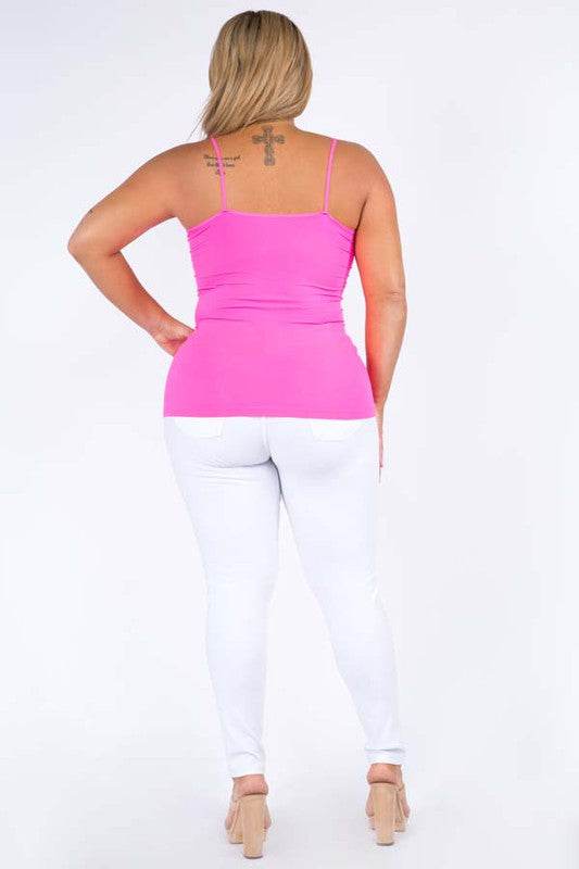 Seamless Long Spaghetti Strap Long Camisole Top - Shop Style & More | Fresh Looks, Everyday Deals & Free Shipping