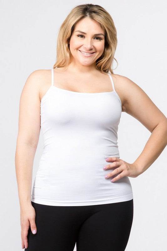 Seamless Long Spaghetti Strap Long Camisole Top - Shop Style & More | Fresh Looks, Everyday Deals & Free Shipping