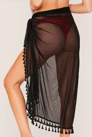 SOLID SARONG WITH TASSELS - Shop Style & More | Fresh Looks, Everyday Deals & Free Shipping