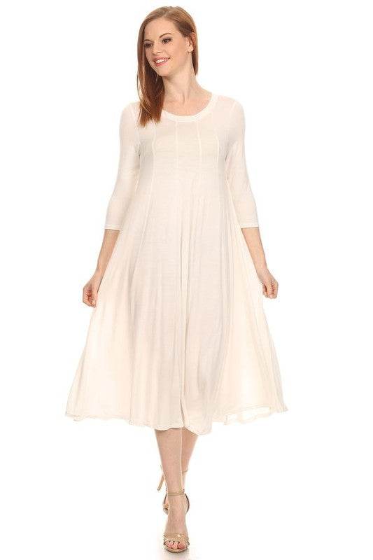 Solid jersey knit a-line dress - Shop Style & More | Fresh Looks, Everyday Deals & Free Shipping