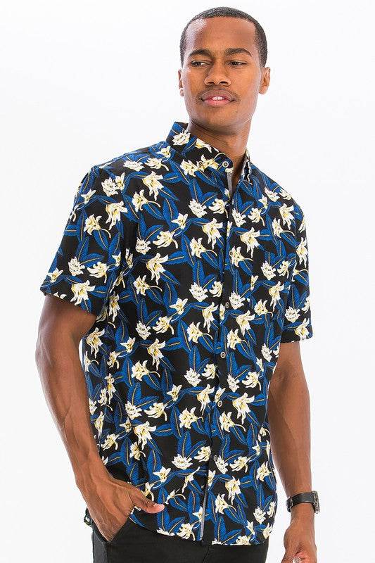 Weiv Mens Print Hawaiian Button Down Shirt - Shop Style & More | Fresh Looks, Everyday Deals & Free Shipping