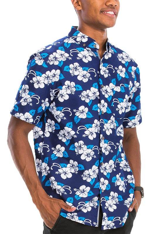 WS7007N Weiv Mens Print Hawaiian Button Down Shirt - Shop Style & More | Fresh Looks, Everyday Deals & Free Shipping