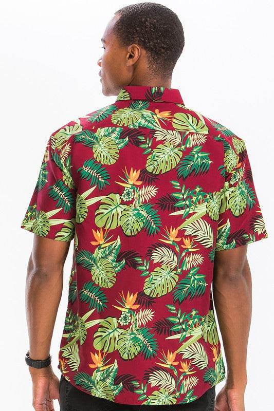 Weiv Mens Print Hawaiian Button Down Shirt - Shop Style & More | Fresh Looks, Everyday Deals & Free Shipping