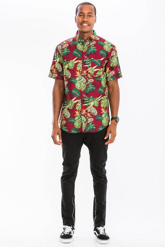 Weiv Mens Print Hawaiian Button Down Shirt - Shop Style & More | Fresh Looks, Everyday Deals & Free Shipping