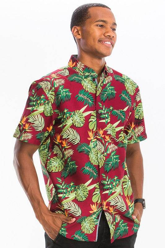 Weiv Mens Print Hawaiian Button Down Shirt - Shop Style & More | Fresh Looks, Everyday Deals & Free Shipping