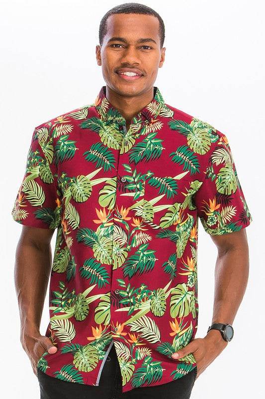 Weiv Mens Print Hawaiian Button Down Shirt - Shop Style & More | Fresh Looks, Everyday Deals & Free Shipping