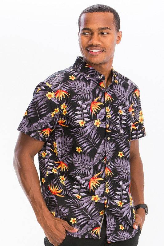 Weiv Mens Print Hawaiian Button Down Shirt - Shop Style & More | Fresh Looks, Everyday Deals & Free Shipping