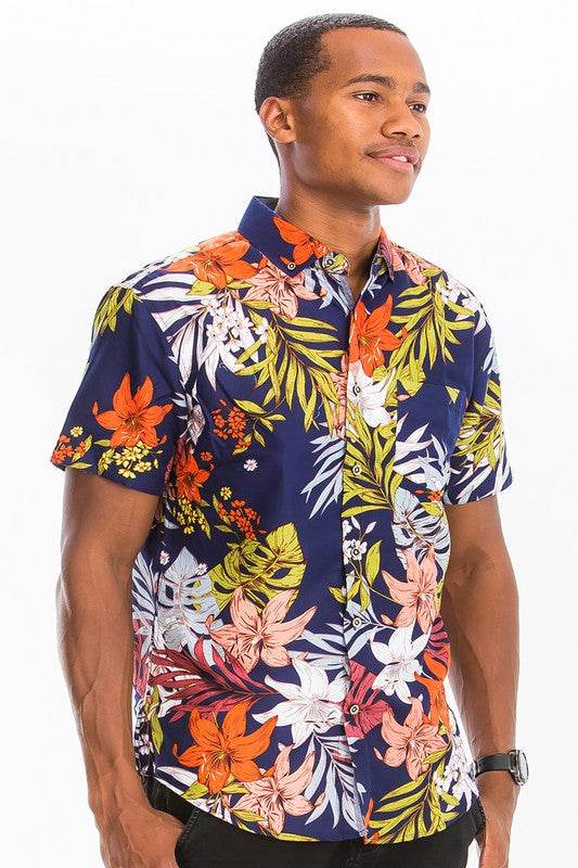Weiv Mens Print Hawaiian Button Down Shirt - Shop Style & More | Fresh Looks, Everyday Deals & Free Shipping