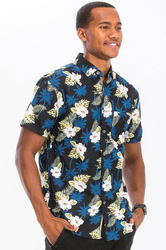 Hawaiian Print Button Down Shirt - Shop Style & More | Fresh Looks, Everyday Deals & Free Shipping