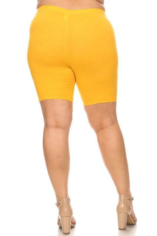 Plus size Solid high waist biker shorts - Shop Style & More | Fresh Looks, Everyday Deals & Free Shipping