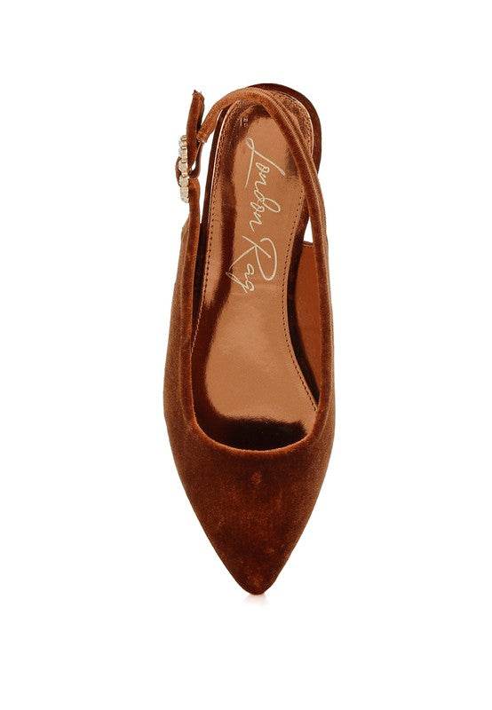 Dolan Velvet Slingback Flat Sandals - Shop Style & More | Fresh Looks, Everyday Deals & Free Shipping
